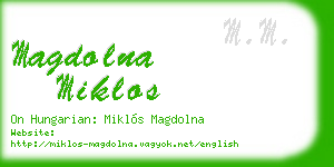 magdolna miklos business card